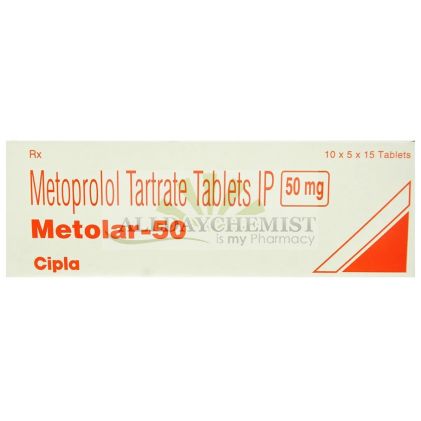 Metolar 50mg Metoprolol Tartrate Tablets for Hypertension and Angina