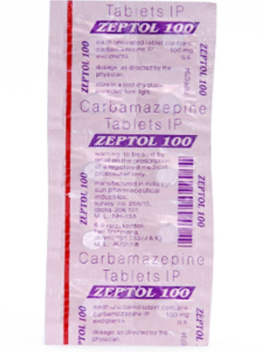 Zeptol 100mg Carbamazepine Anti Convulsant Seizure Control Tablets