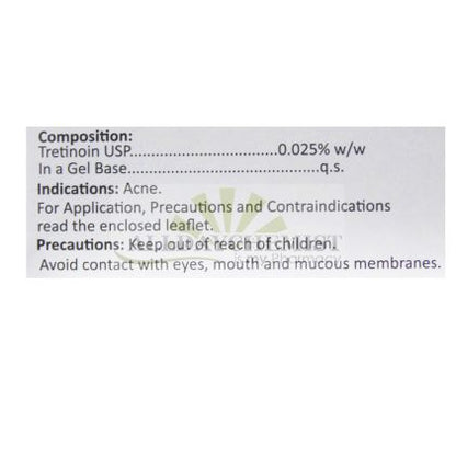 A Ret Gel .025% (20gm)