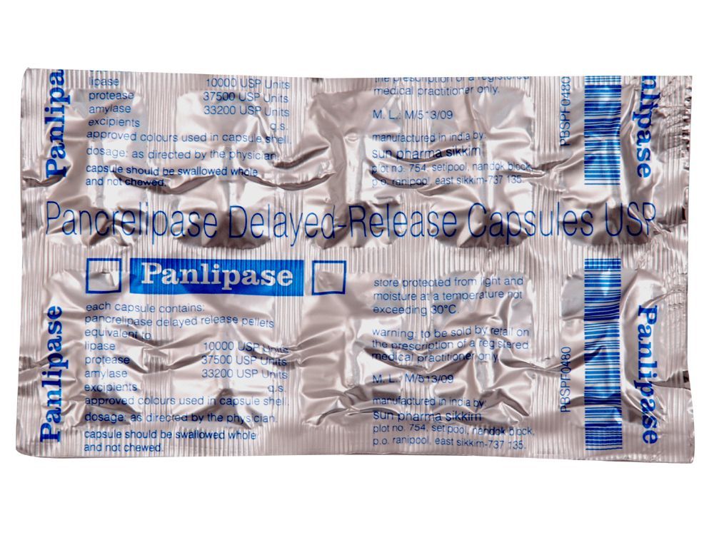 Panlipase Lipase 10000 Unit Protease 37500 Unit Amylase 33200 Unit